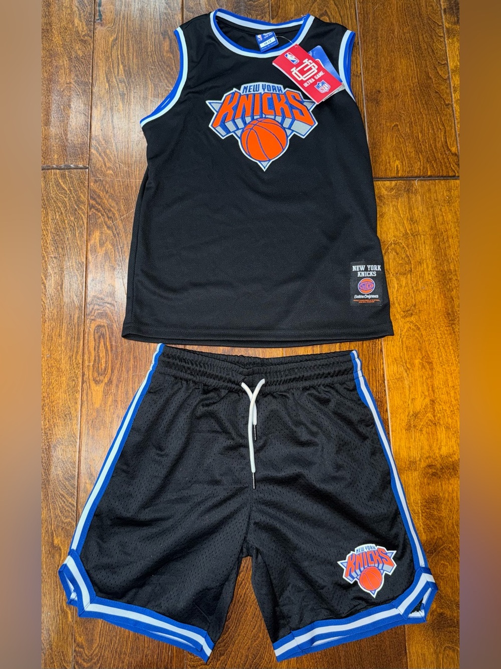 NBA New York Knicks Black & Blue Kids Jersey Set